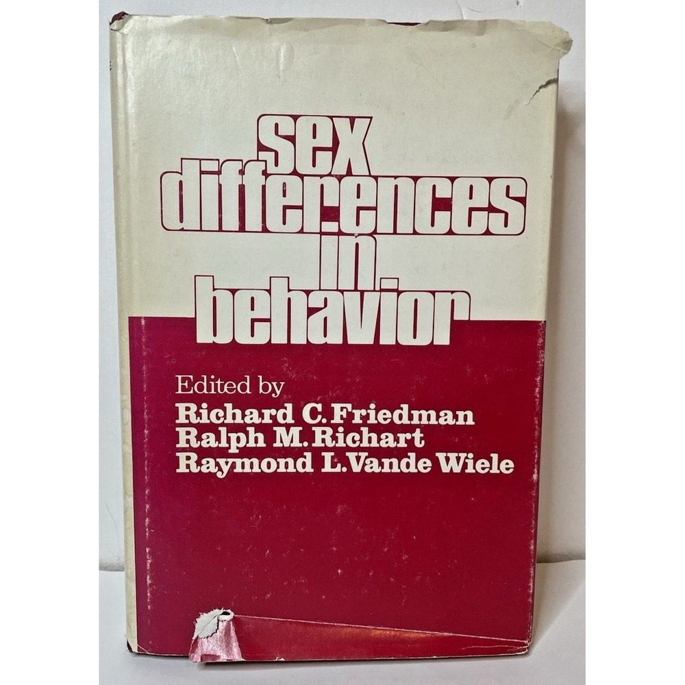 Sex Differences in Behavior HC Book Biomedical Health John Wiley 1974 Rare Vtg